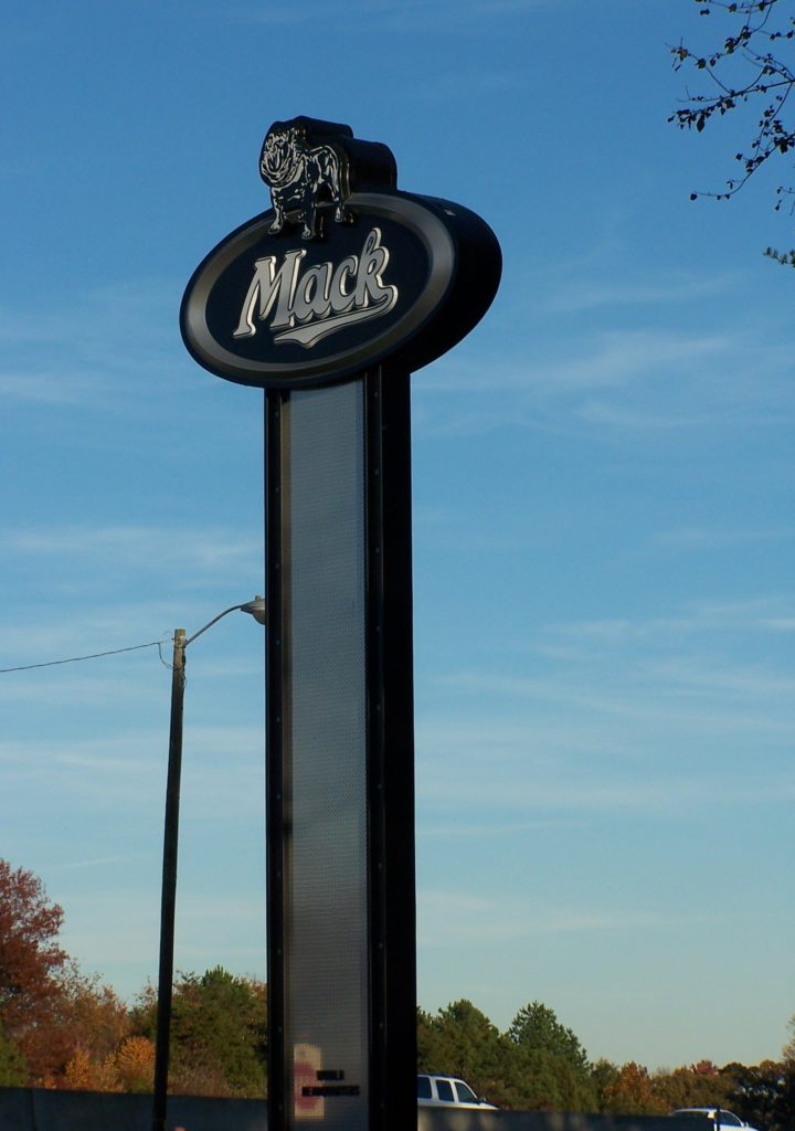 Mack Truck Roadway Sign